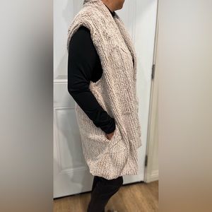 Bobeau Soft and Warm Fur Cardigan Vest